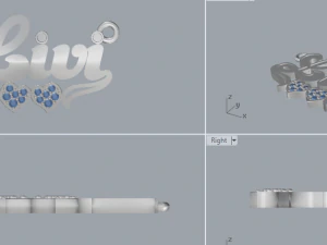 sterling silver custom name design necklace jewelry 3D Print Model