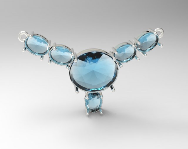 sterling silver oval design necklace jewelry 3D Print Model .c4d .max .obj .3ds .fbx .stl .blend 