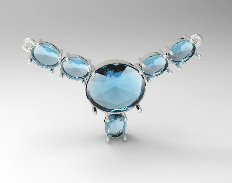 sterling silver oval design necklace jewelry 3D Print Model .c4d .max .obj .3ds .fbx .stl .blend 