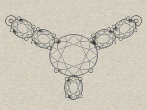 sterling silver oval design necklace jewelry 3D Print Model