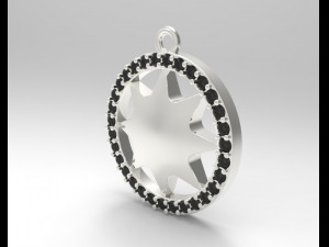 sterling silver star bust charm jewelry 3Dプリントモデル