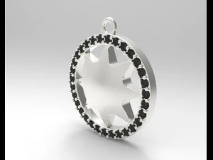 스털링 실버 스타 흉상 매력 쥬얼리 3D 프린트 모델