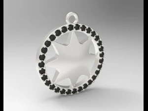 sterling silver star bust charm jewelry 3D Print Model