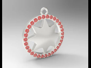 sterling silver star bust charm jewelry 3D Print Model