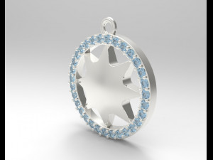 sterling silver star bust charm jewelry 3D Print Model