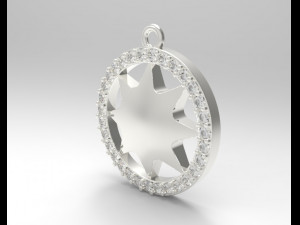 sterling silver star bust charm jewelry 3D Print Model