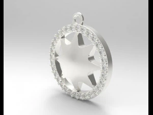 sterling silver star bust charm jewelry 3D Print Model