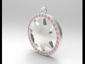 sterling silver star bust charm jewelry 3D Print Model