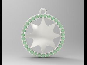 sterling silver star bust charm jewelry 3D Print Model