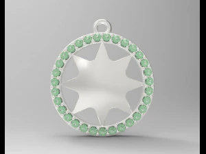 sterling silver star bust charm jewelry 3D Print Model