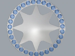sterling silver star bust charm jewelry 3D Print Model