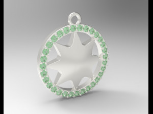 sterling silver star bust charm jewelry 3D Print Model