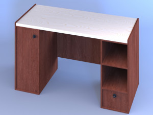 Modern wooden writing desk 01 Model 3D