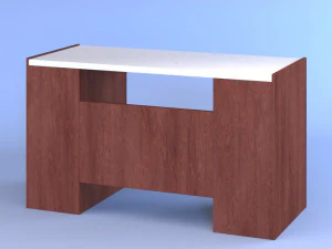 Modern wooden writing desk 01 3D Model