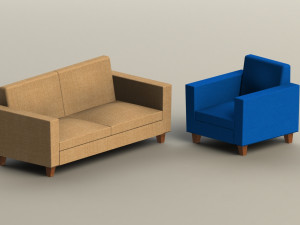 furniture - sofa 01 Modèle 3D