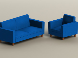 furniture - sofa 01 3D Model