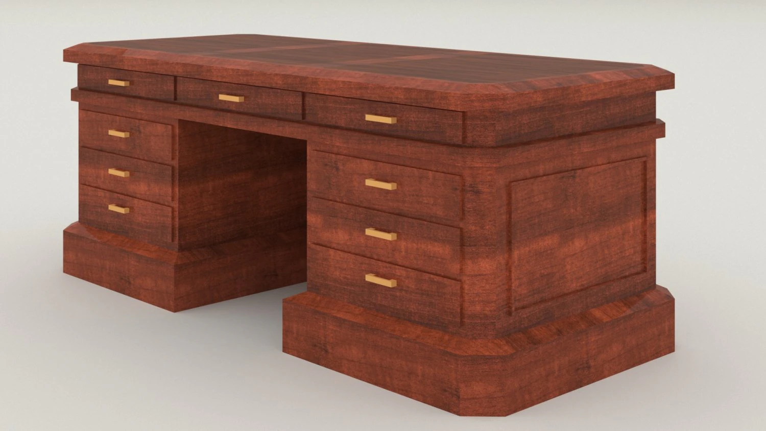 Desk 3D Model .c4d .max .obj .3ds .fbx .stl .blend 