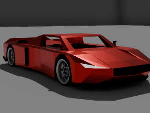 Modern Spor Araba 3D Model