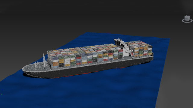 ship blocking suez canal egypt 3D Model .c4d .max .obj .3ds .fbx .stl .blend 