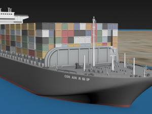 ship blocking suez canal egypt 3D Model