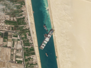 ship blocking suez canal egypt 3D Model