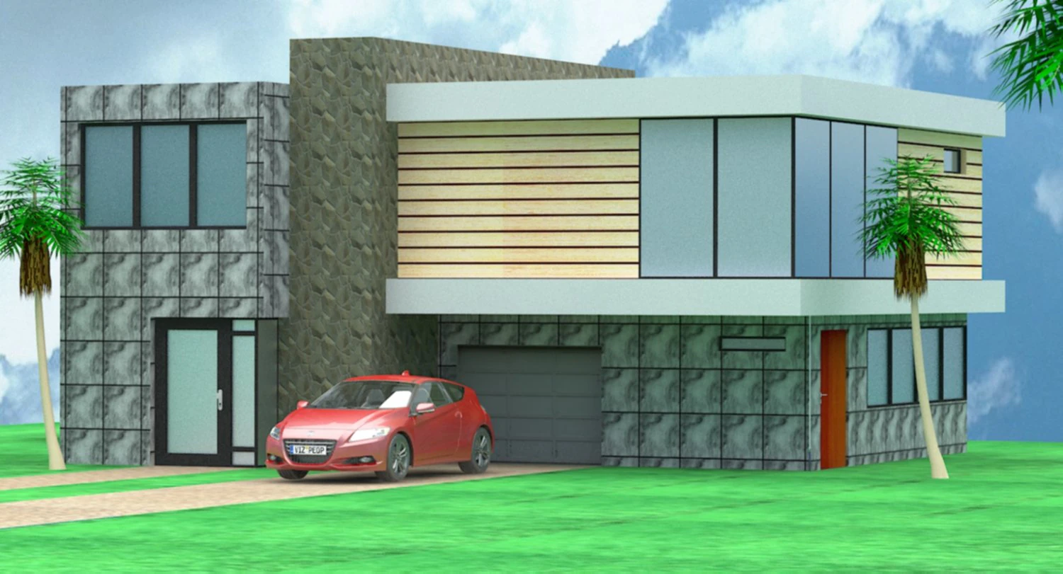 residential area 3D Model .c4d .max .obj .3ds .fbx .stl .blend 