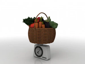 balance scale stube 10 kg old 1950-1960 3D Model