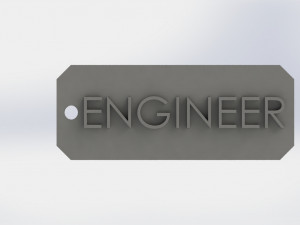 keychain engineer 3D Print Model