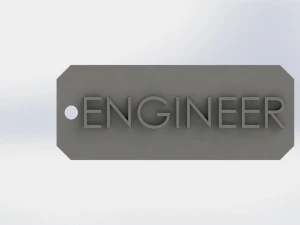 insinyur gantungan kunci Model Cetak 3D