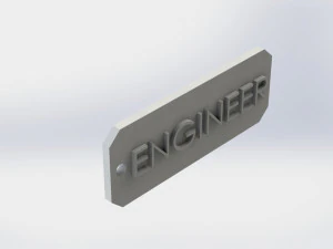 keychain engineer 3D Print Model