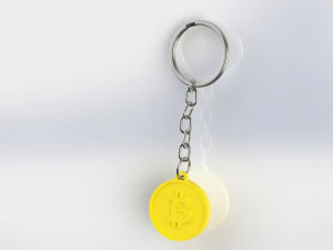 брелок биткойн 3D Принт Модель