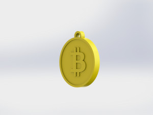 keychain bitcoin 3D Print Model