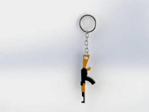 钥匙扣 ak47 3D 打印模型