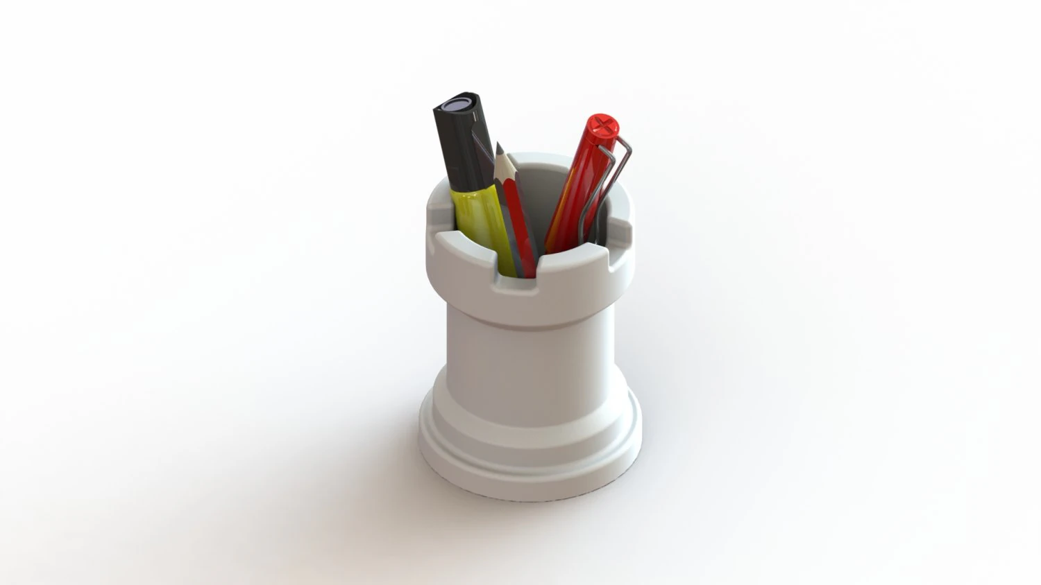 unique chess pencil case 3d print model 3D Print Model .c4d .max .obj .3ds .fbx .stl .blend 