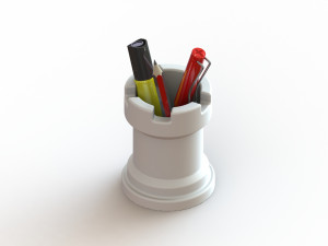 unique chess pencil case 3d print model Modèles 3D en vedette