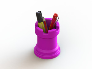 unique chess pencil case 3d print model 3D-Druckmodell