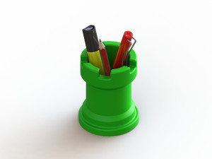 unique chess pencil case 3d print model 3D-Druckmodell