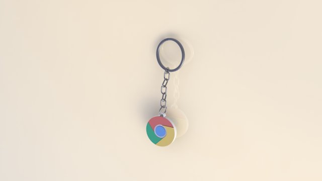 keychain chrome 3D 프린트 모델 .c4d .max .obj .3ds .fbx .stl .blend 