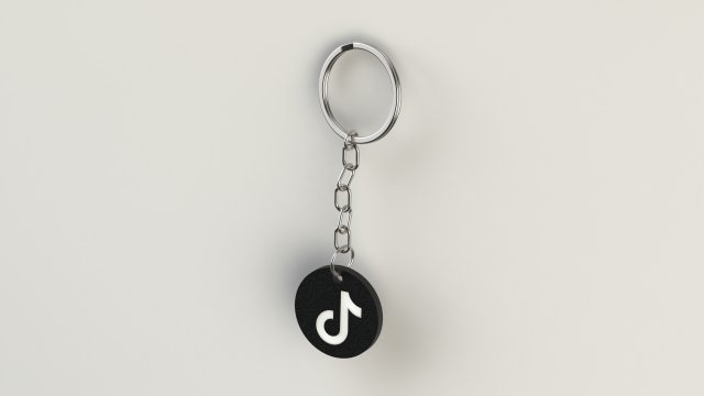 Keychain TikTok 3D print model 3D print model 3D in 3DExport