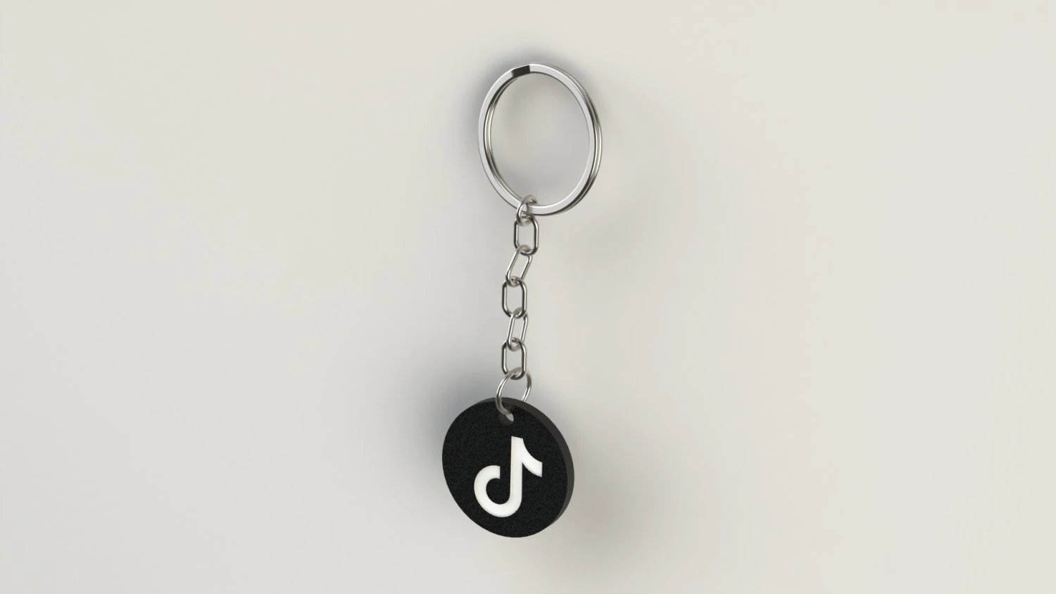 Keychain TikTok 3D print model 3D print model 3D Print Model .c4d .max .obj .3ds .fbx .stl .blend