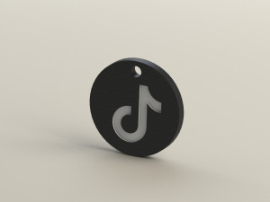 Keychain TikTok 3D print model 3D print model Modelo de Impressão 3D