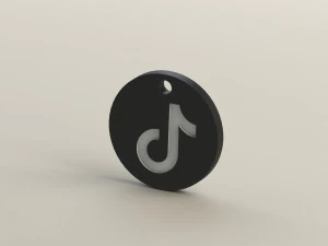Keychain TikTok 3D print model 3D print model 3D Print Model