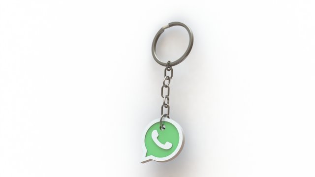 WhatsApp keychain 3D print model 3D print model 3D print model 3D-Druckmodell .c4d .max .obj .3ds .fbx .stl .blend 
