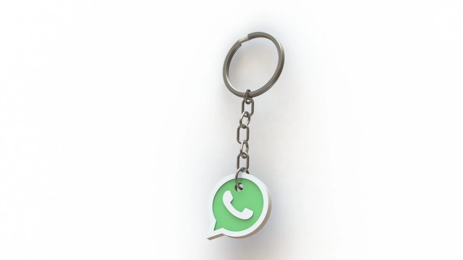 WhatsApp keychain 3D print model 3D print model 3D print model 3D Print Model .c4d .max .obj .3ds .fbx .stl .blend 