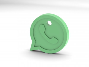 WhatsApp keychain 3D print model 3D print model 3D print model 3D-Druckmodell