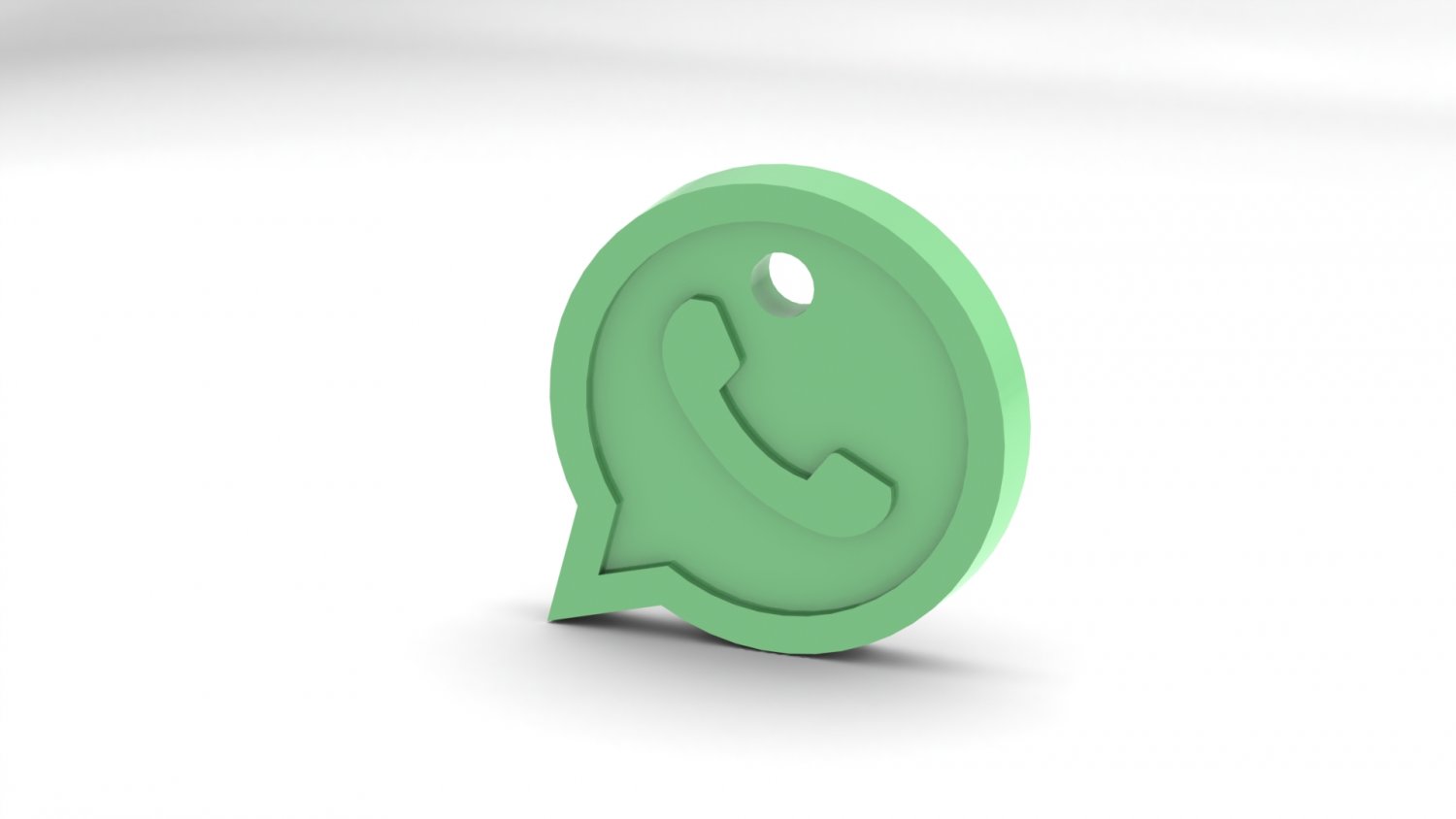 3D render, whatsapp logo icon isolated on transparent background. 22493580  PNG