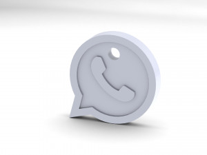 WhatsApp keychain 3D print model 3D print model 3D print model 3D-Druckmodell