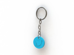Twitter Keychain 3D Print Model
