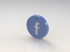 Facebook Keychain 3D-printmodel