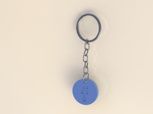 Facebook Keychain 3D-printmodel